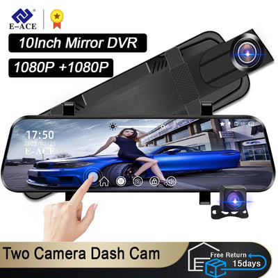 Dashcam Double Caméra 1080P Écran Tactile 10 Pouces
