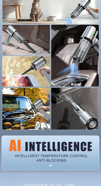 Aspirateur de Voiture CENRR Sans Fil 7500 mAh Écran LED Souffle et Gonfle Rechargeable