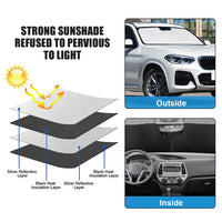Pare-Soleil Pare-Brise BMW X1 F48 2016-2022 Pliable Double Couche avec Pochette Zippée