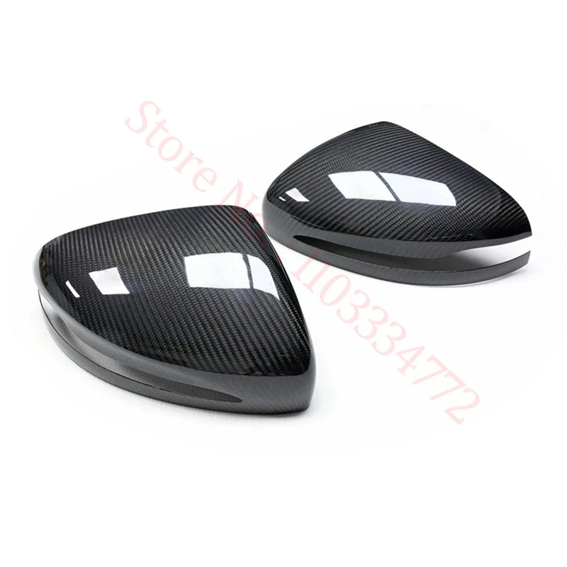 Coque de Rétroviseur Mercedes Classe C W205, E W213, S W222, GLC X253, GLA, GLB, EQA, EQB, EQC en Carbone Véritable, 8 Styles
