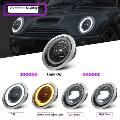 Phares LED BMW Mini Cooper R50 R52 R53 2001-2007