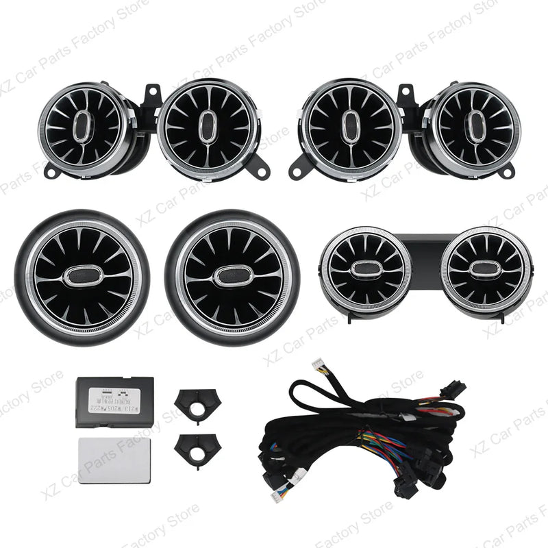 Aérateurs Turbine LED Ambiance Mercedes Classe E W213 — gros plan