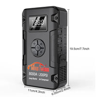 Booster de Batterie Voiture 8000A avec Compresseur 200 PSI
