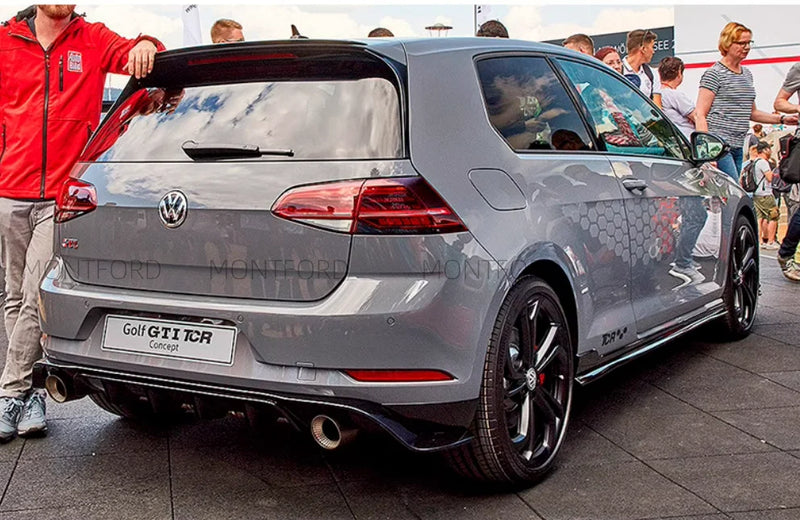 Diffuseur Arrière Complet Volkswagen Golf 7 et 7.5 GTI R Noir Brillant