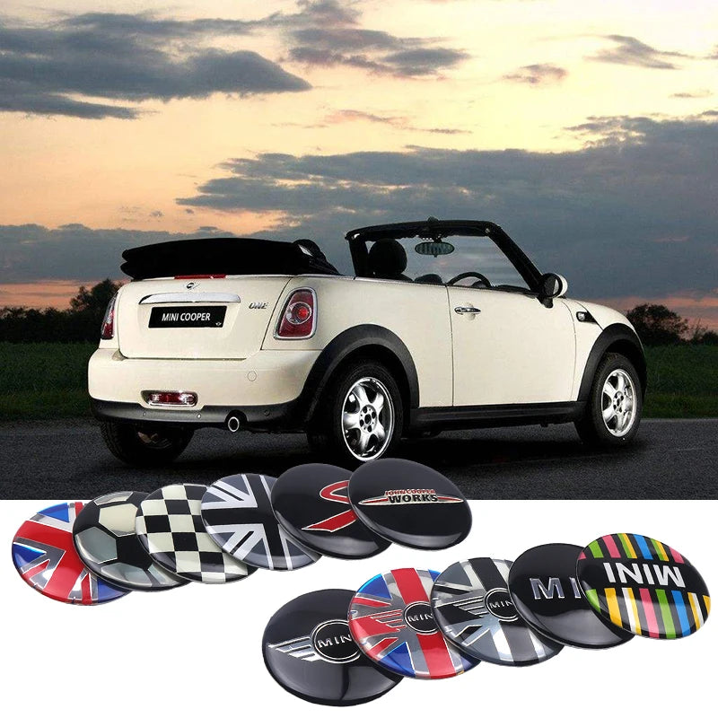 Cache-moyeux Mini Cooper JCW 52 mm autocollants 4 pièces