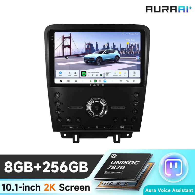 Autoradio Android Ford Mustang 2010-2014 Écran 2K CarPlay Sans Fil Caméra ADAS 360 GPS