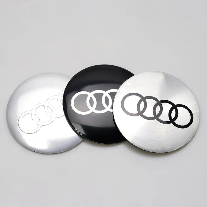 Cache-Moyeux Audi A3 A4 S line 56mm 60mm 63mm 68mm — vue de profil