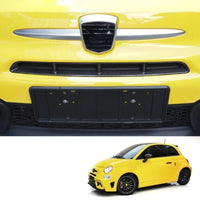 Calandre Centrale Fiat 500 Abarth 595 2016+ Fibre de Carbone Tricolore Noir ou Rouge