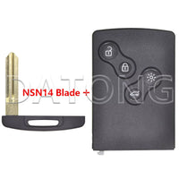 Coque de Clé Renault Carte 4 Touches Mégane 3 Clio 4 Captur Koleos Fluence Scénic Laguna VA2 NSN14