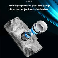 Projecteur de Porte LED Toyota Camry 2006 à Aujourd'hui Logo Lumineux Lumière de Bienvenue Lentille Verre 2 ou 4 Pièces