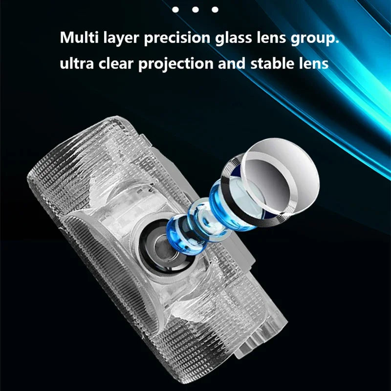 Projecteur de Porte LED Toyota Camry 2006 à Aujourd'hui Logo Lumineux Lumière de Bienvenue Lentille Verre 2 ou 4 Pièces