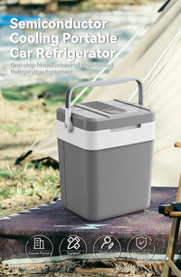 Glacière Électrique Voiture 24 L 12 V 220 V Froid et Chaud
