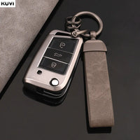 Étui de Protection Clé Volkswagen Polo Golf 7 Tiguan Skoda Octavia Kodiaq Karoq Seat Ateca Gris