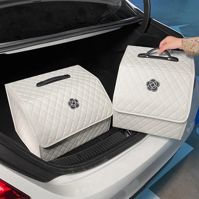 Organisateur de Coffre Voiture Cuir PU Blanc ou Noir