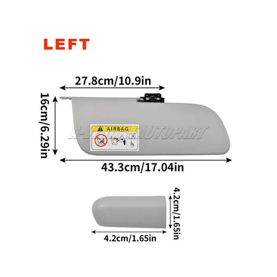 Pare-Soleil Intérieur Citroën C3 II Zenith Gauche et Droite