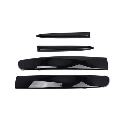 Baguettes de Calandre Fiat 500 2007-2015 Supérieures Noir Brillant, Kit 4 Pièces 735455057 735455041