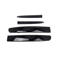Baguettes de Calandre Fiat 500 2007-2015 Supérieures Noir Brillant, Kit 4 Pièces 735455057 735455041