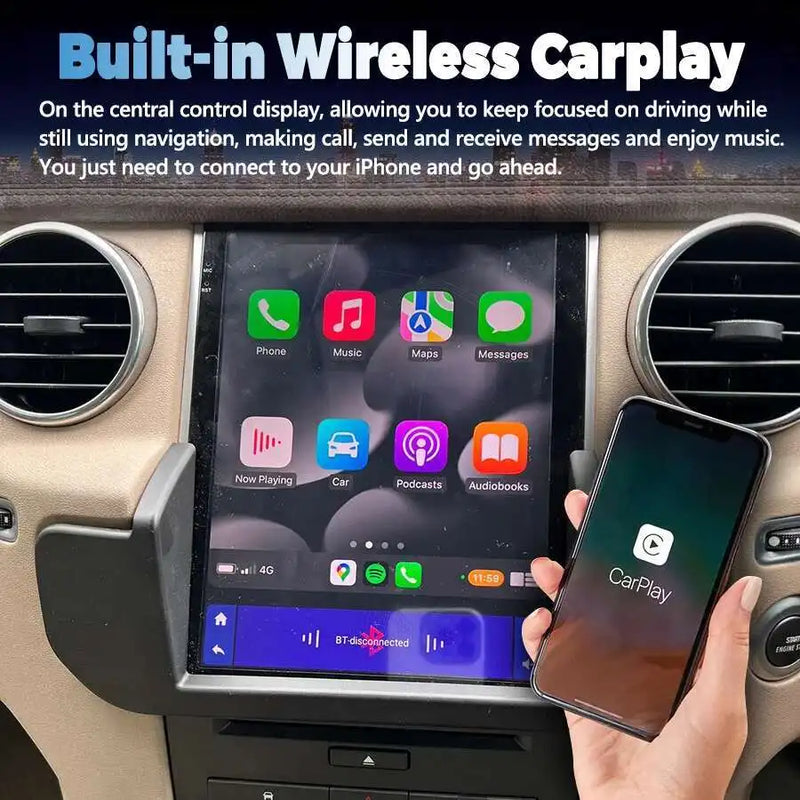 Autoradio Android 14 Land Rover Discovery 4 LR4 2009-2016 Navigation GPS avec Écran de Climatisation