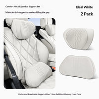 Coussin de Nuque et Soutien Lombaire Voiture Universel — détail de finition
