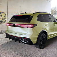Diffuseur de Pare-Chocs Arrière Volkswagen Tiguan MK3 R-Line 2024-2025 Noir Brillant ou Aspect Carbone