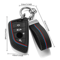 Coque de Clé Silicone BMW Série 1 2 3 4 5 6 7 X1 X3 X5 X7 F10 F20 F30 G20 G30 avec Dragonne