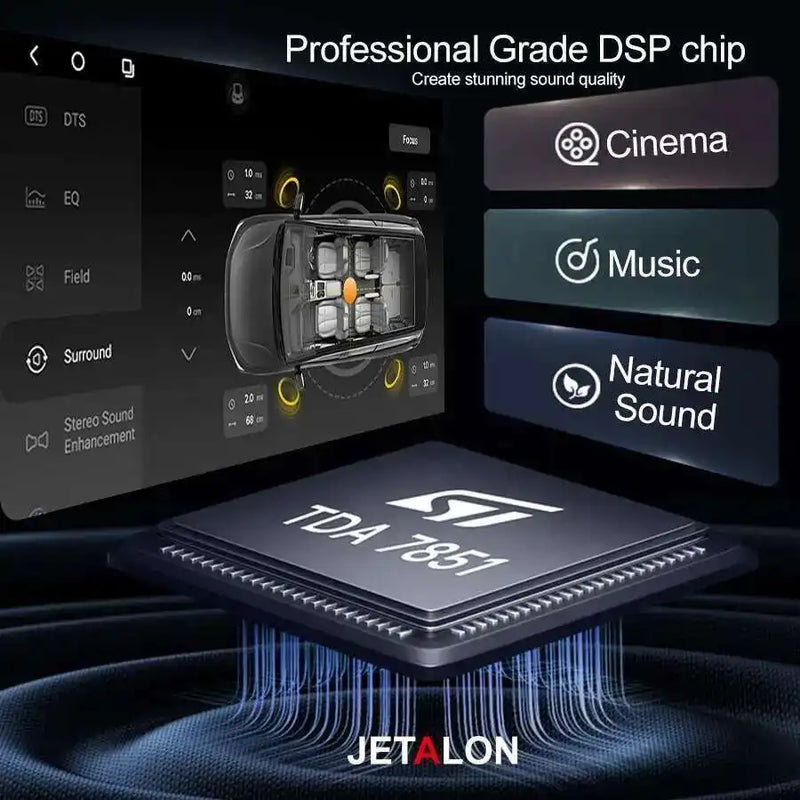 Autoradio Android Écran QLED Jeep Wrangler JL 2018-2022 CarPlay Sans Fil GPS 4G