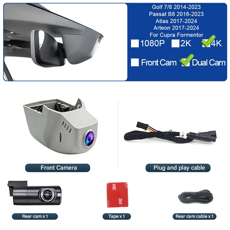Dashcam Volkswagen 4K Integriert Golf 7 Golf 8 Passat B8 Arteon