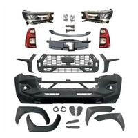 Kit Carrosserie Conversion GR Sport Toyota Hilux Revo 2020-2022 : Pare-Chocs, Calandre, Phares, Feux Arrière et Élargisseurs d'Ailes