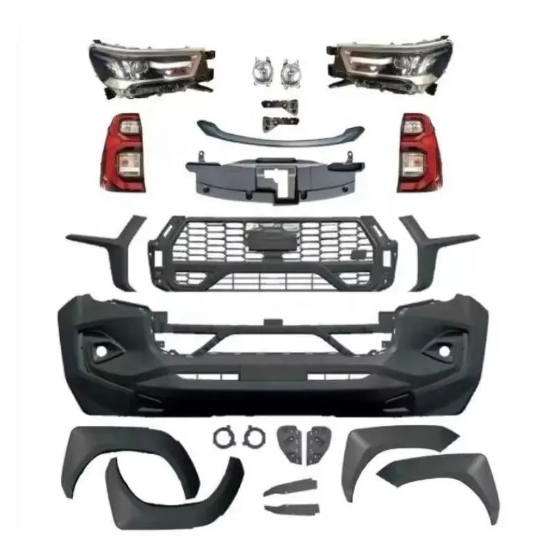 Kit Carrosserie Conversion GR Sport Toyota Hilux Revo 2020-2022 : Pare-Chocs, Calandre, Phares, Feux Arrière et Élargisseurs d'Ailes