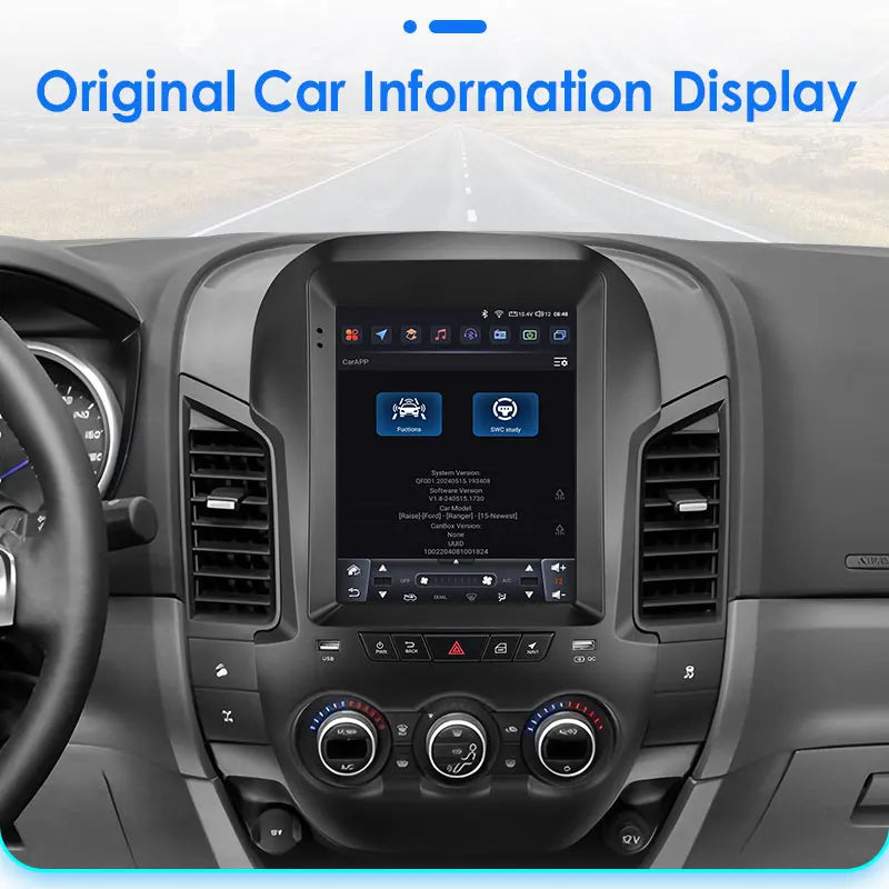 Autoradio Android Ford Ranger 2012-2015 Écran Vertical 9,7 Pouces CarPlay Sans Fil GPS DSP