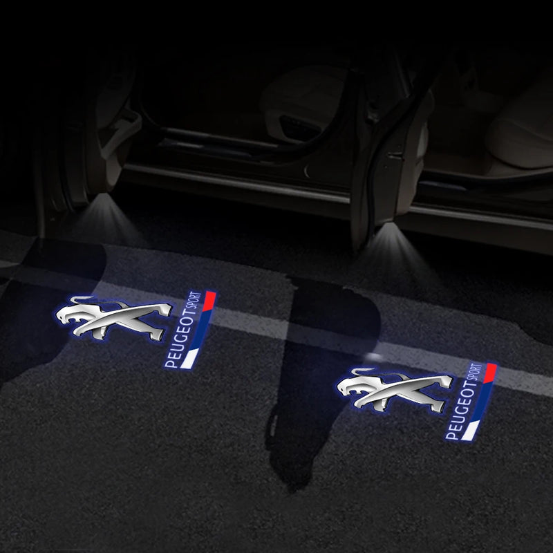 Projecteur Logo Porte Peugeot 407 508 RCZ LED 2 Pièces