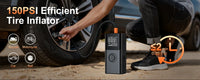 Booster de Batterie Voiture 2500A 4 en 1 Compresseur 150 PSI