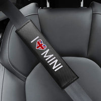 Coussin de Ceinture de Sécurité Carbone MINI Cooper R56 F56 — vue de trois quarts