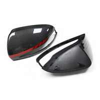 Coque de Rétroviseur Mercedes GLC X253, EQA, EQB X243, EQC N293 en Carbone Véritable de Remplacement, Sec, Forgé ou Liseré Rouge