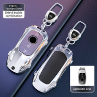 Coque de Protection Clé Mercedes Classe A B C E S W204 W205 W210 W212 W213 W176 W463 GLC GLB GLE AMG Alliage de Zinc Style Supercar