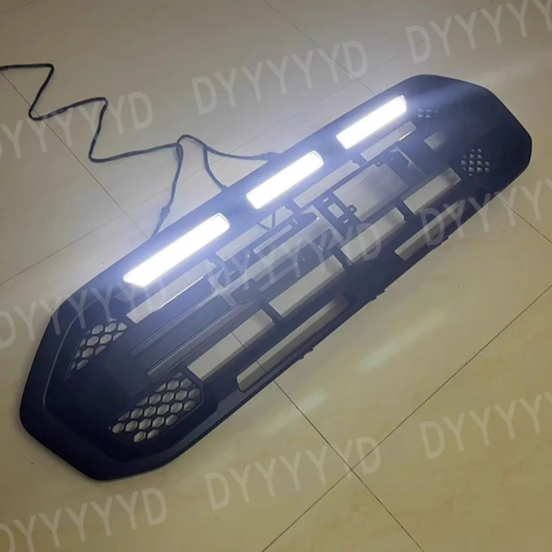 LED-Kühlergrill Ford Everest 2015–2022 Mattschwarz, weiße oder bernsteinfarbene Leuchten