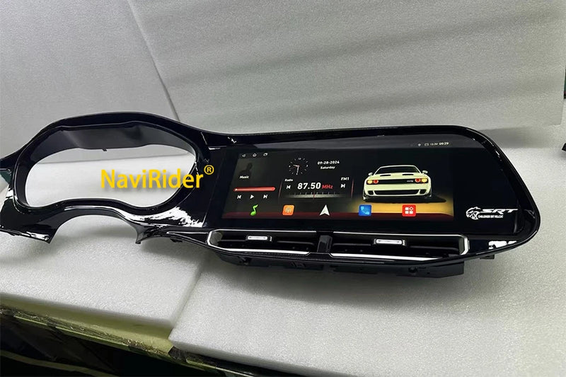 Autoradio Android 13 Écran QLED Dodge Challenger SRT Hellcat 2010-2023 CarPlay Sans Fil GPS 4G