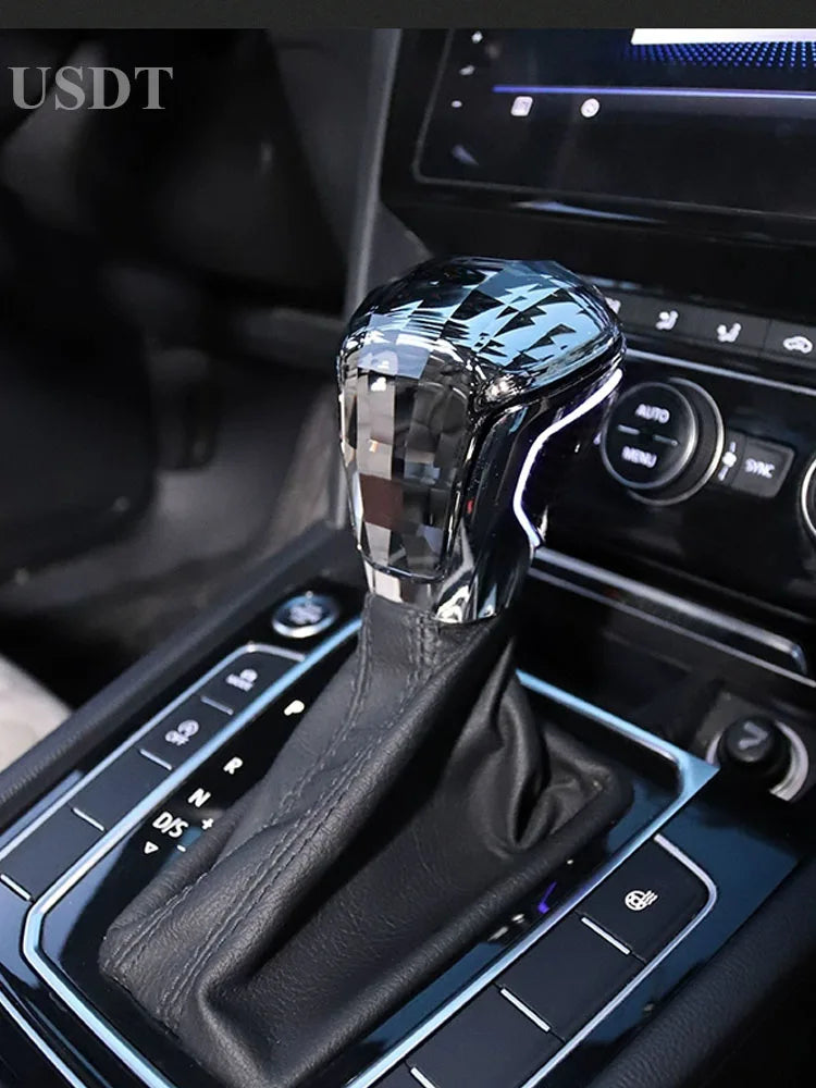 Pommeau de Vitesse Volkswagen Tiguan 2 et T-Roc en Cristal à LED, Boîte Automatique DSG