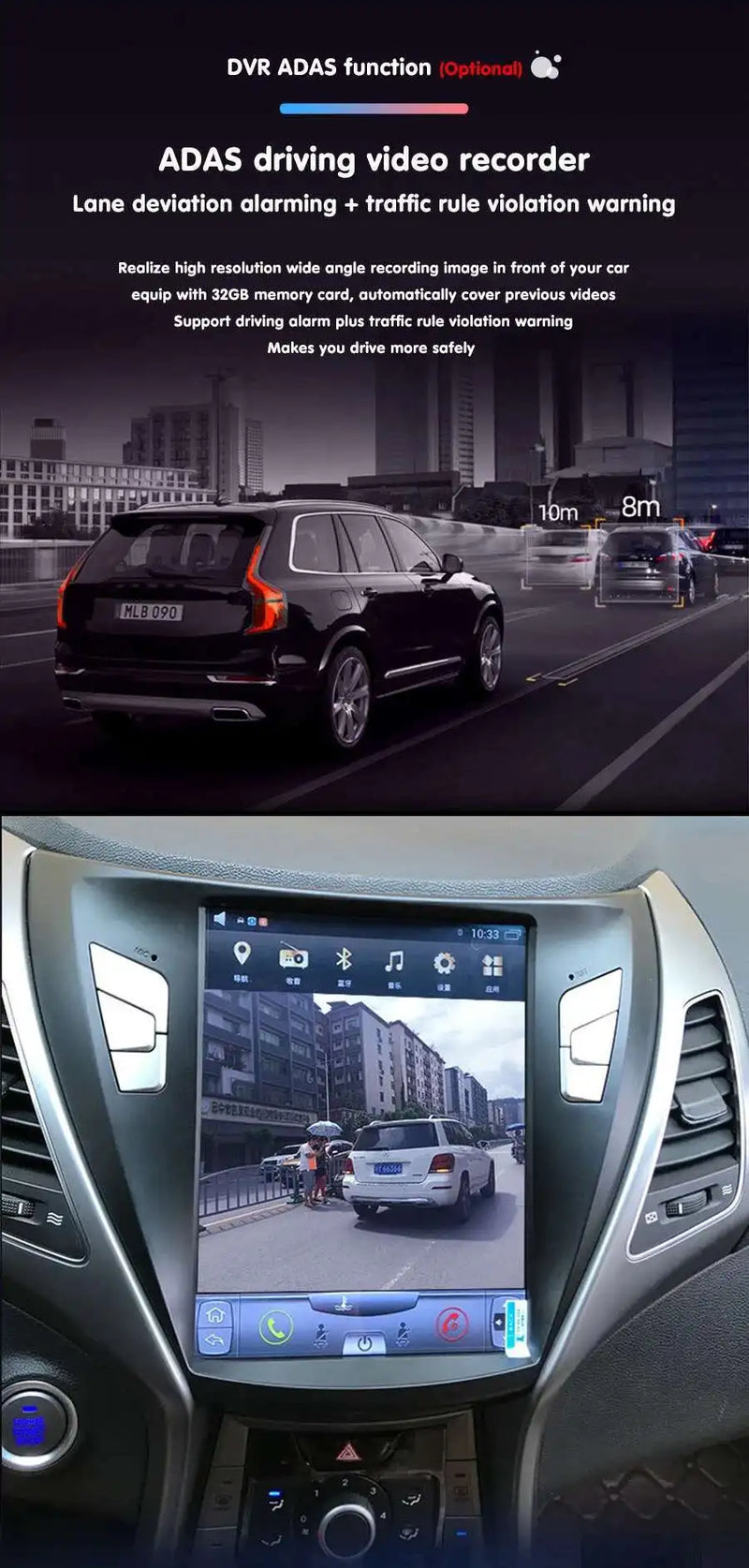 Autoradio Android 14 Écran Vertical 12,1 Pouces Maserati Quattroporte 2004-2012 CarPlay GPS