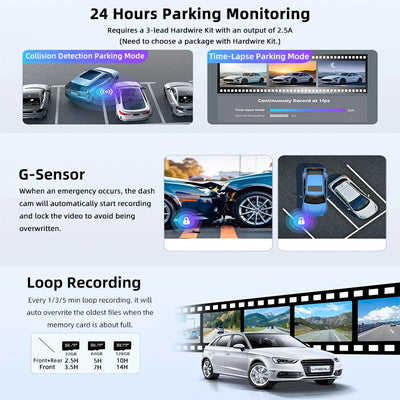 Dashcam ACCEO Mini 4K Wi-Fi GPS Double Objectif