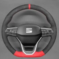 Couvre Volant à Coudre Seat Leon, Cupra Leon, Ateca, Tarraco 2020-2026 Coutures Cuivre, Kit DIY