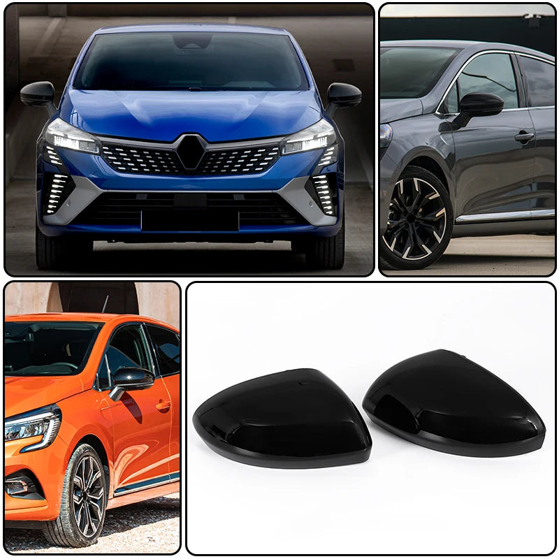 Coques de Rétroviseur Renault Clio 5 2019-2025 Noir Brillant