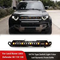 Calandre LED Dynamique Land Rover Defender L663 90 110 130 2020-2026 Type OCTA Jaune Blanc