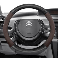 Housse de Volant Citroën Daim et Texture Carbone C3 C4 X Berlingo C5 Aircross Jumper Spacetourer Ami X
