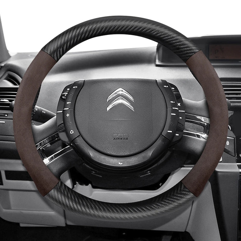 Housse de Volant Citroën Daim et Texture Carbone C3 C4 X Berlingo C5 Aircross Jumper Spacetourer Ami X