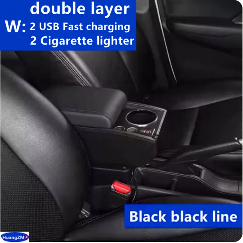 Accoudoir Peugeot 207 207 CC Console Centrale avec Rangement Porte-Gobelet et USB