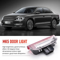 Lumières de Porte LED Volkswagen Golf 5 et 6, Passat B6 et B7, CC, Jetta, Lot de 4 avec Faisceaux de Câblage