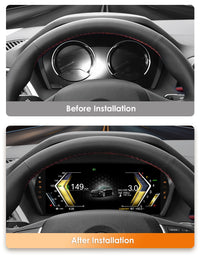 Hizpo Tableau de bord numérique 10 pouces pour BMW Série 1 2 F20/F52/F22/F23/F44/F45 X1 F48/F49 X2 F39 – Écran LCD automobile — gros plan