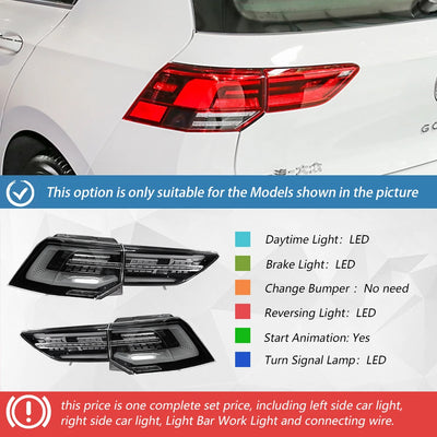 Feux Arrière LED Volkswagen Golf 8 MK8 2021-2024
