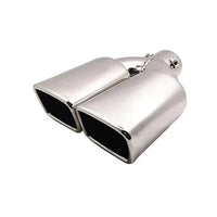 Embout d'Échappement Double Sortie Carrée Inox 58 mm